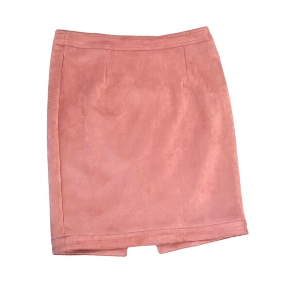LF SEEK The Label Pink Faux Suede Wrap Skirt, NWT, Size Medium - Picture 3 of 8